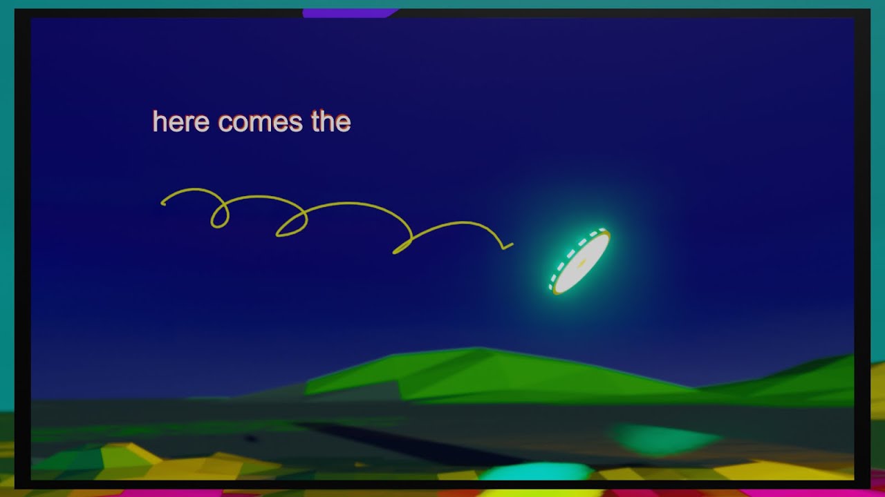 a screenshot from a bill wurtz video that has a weird squiggle and the words here comes the.